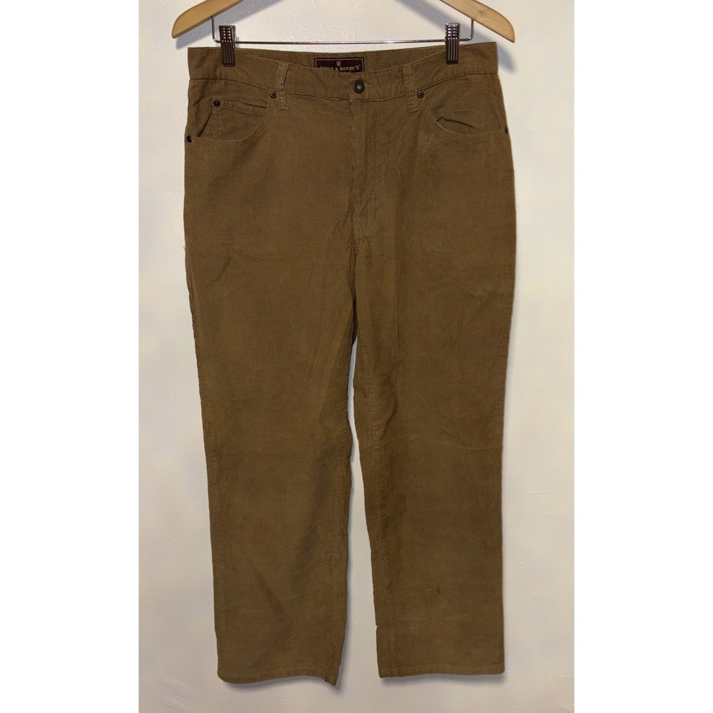 STEVE & BARRYS Classic Corduroy Pants Men 31‎ x 30 Light Brown Straight Leg